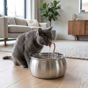 Fontaine à eau pour chat en inox 4L | AQUARA