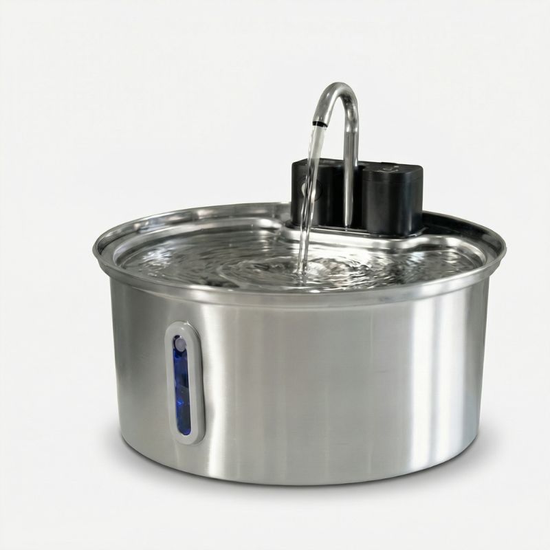 Fontaine à eau pour chat sans fil  3,2L Inox avec Capteur de Mouvement | VELA