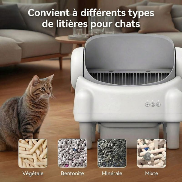 Litière autonettoyante connectée 76L | LUNA