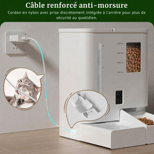 Distributeur Croquettes Chat avec Caméra 2K et Réservoir d’Eau | NOVA